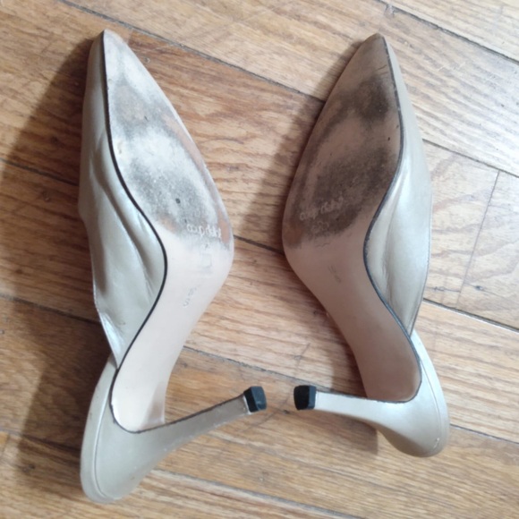 Coup D’Etat - Bronze Metallic Taupe Mule Heels - Size 10 - Picture 7 of 7